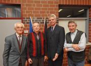 v. l. Engelbert Uhlig, Eberhard Kunze, Generalkonsul Mark D. Scheland, Hans Clauß